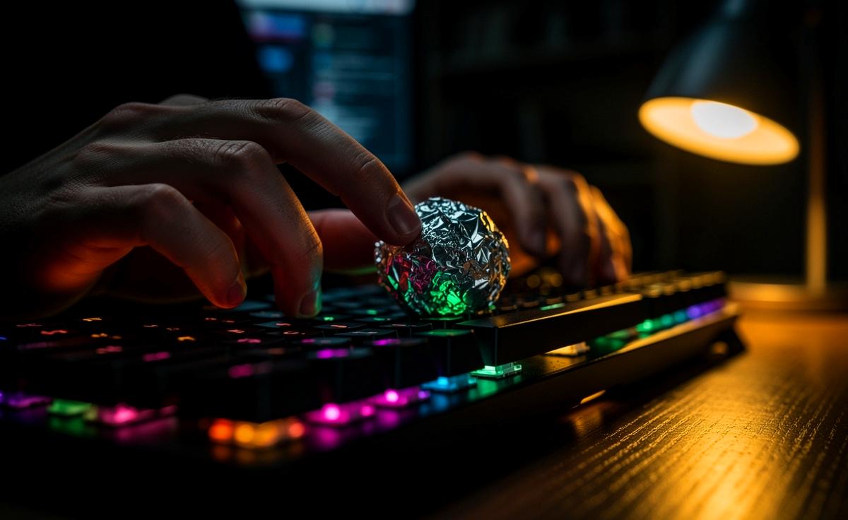 Heimliches Rollen von Alufolie zwischen den Fingern beim Tippen, Technik-Experten verstehen den Hype